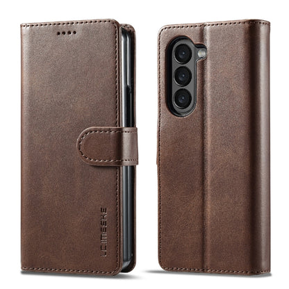 LC.IMEEKE Calf Texture Leather Phone Case, For Galaxy Z Fold8 Ultra 5G, For Galaxy Z Flip8 5G, For Samsung Galaxy Z Flip6 / Flip7 FE, For Samsung Galaxy Z Fold7 5G, For Samsung Galaxy Z Flip7 5G, For Samsung Galaxy Z Fold6 5G