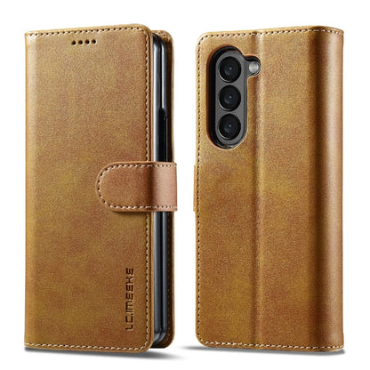 LC.IMEEKE Calf Texture Leather Phone Case, For Galaxy Z Fold8 Ultra 5G, For Galaxy Z Flip8 5G, For Samsung Galaxy Z Flip6 / Flip7 FE, For Samsung Galaxy Z Fold7 5G, For Samsung Galaxy Z Flip7 5G, For Samsung Galaxy Z Fold6 5G