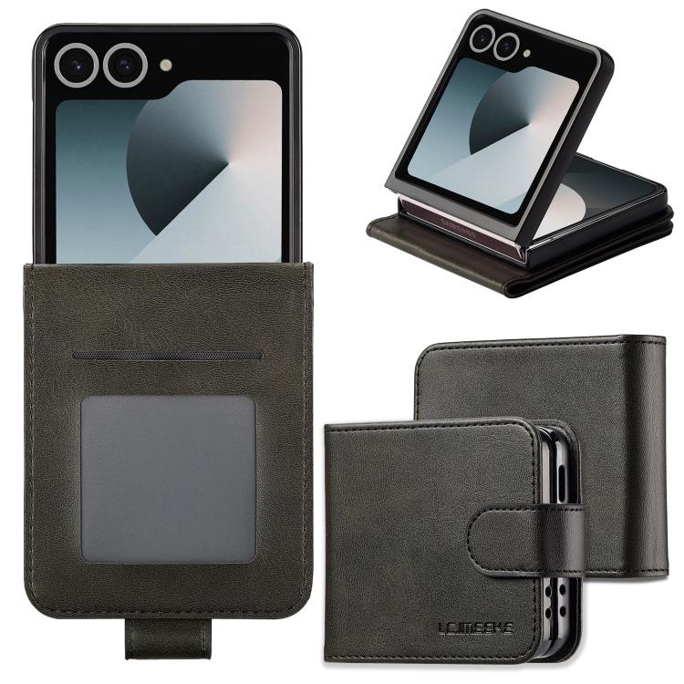 LC.IMEEKE Calf Texture Leather Phone Case, For Galaxy Z Fold8 Ultra 5G, For Galaxy Z Flip8 5G, For Samsung Galaxy Z Flip6 / Flip7 FE, For Samsung Galaxy Z Fold7 5G, For Samsung Galaxy Z Flip7 5G, For Samsung Galaxy Z Fold6 5G