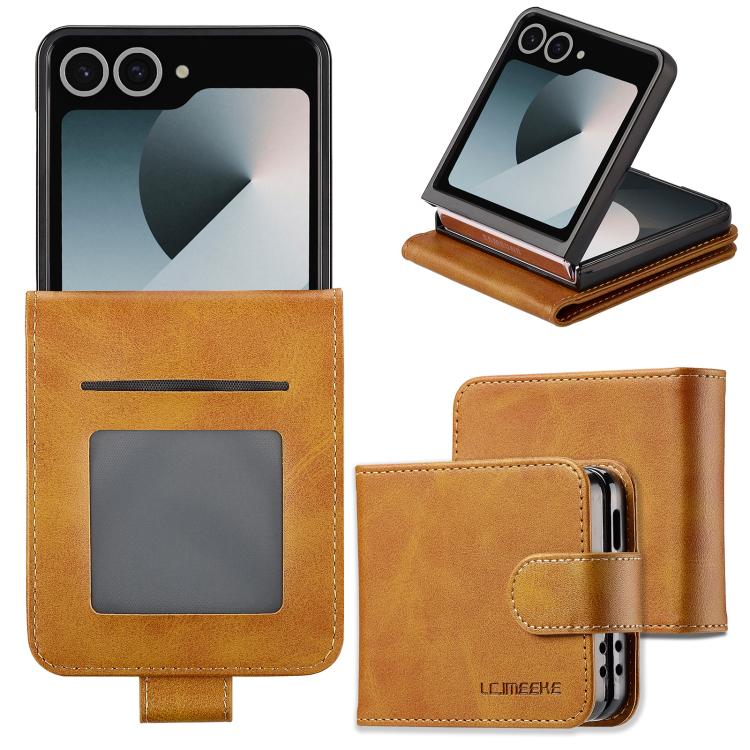 LC.IMEEKE Calf Texture Leather Phone Case, For Galaxy Z Fold8 Ultra 5G, For Galaxy Z Flip8 5G, For Samsung Galaxy Z Flip6 / Flip7 FE, For Samsung Galaxy Z Fold7 5G, For Samsung Galaxy Z Flip7 5G, For Samsung Galaxy Z Fold6 5G