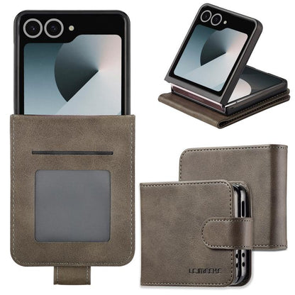 LC.IMEEKE Calf Texture Leather Phone Case, For Galaxy Z Fold8 Ultra 5G, For Galaxy Z Flip8 5G, For Samsung Galaxy Z Flip6 / Flip7 FE, For Samsung Galaxy Z Fold7 5G, For Samsung Galaxy Z Flip7 5G, For Samsung Galaxy Z Fold6 5G