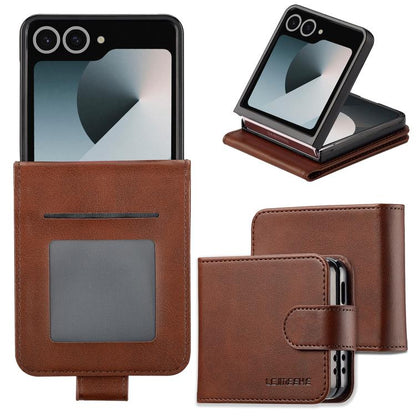 LC.IMEEKE Calf Texture Leather Phone Case, For Galaxy Z Fold8 Ultra 5G, For Galaxy Z Flip8 5G, For Samsung Galaxy Z Flip6 / Flip7 FE, For Samsung Galaxy Z Fold7 5G, For Samsung Galaxy Z Flip7 5G, For Samsung Galaxy Z Fold6 5G