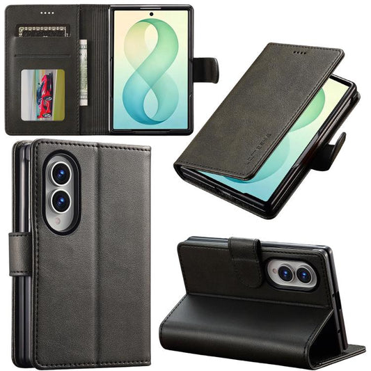 LC.IMEEKE Calf Texture Leather Phone Case, For Galaxy Z Fold8 5G, For Galaxy Z Fold8 Ultra 5G, For Galaxy Z Flip8 5G, For Samsung Galaxy Z Flip6 / Flip7 FE, For Samsung Galaxy Z Fold7 5G, For Samsung Galaxy Z Flip7 5G, For Samsung Galaxy Z Fold6 5G