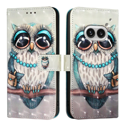 3D Painting Horizontal Flip Leather Phone Case, For Nothing Phone 4a Pro, For Nothing Phone 4a, For Nothing CMF Phone 1, For Nothing Phone 2a