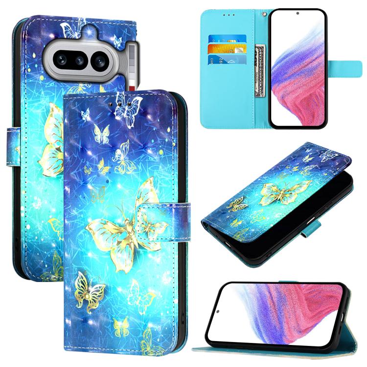 3D Painting Horizontal Flip Leather Phone Case, For Nothing Phone 4a Pro, For Nothing Phone 4a, For Nothing CMF Phone 1, For Nothing Phone 2a