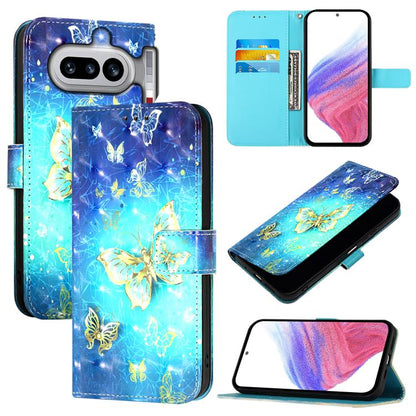 3D Painting Horizontal Flip Leather Phone Case, For Nothing Phone 4a Pro, For Nothing Phone 4a, For Nothing CMF Phone 1, For Nothing Phone 2a