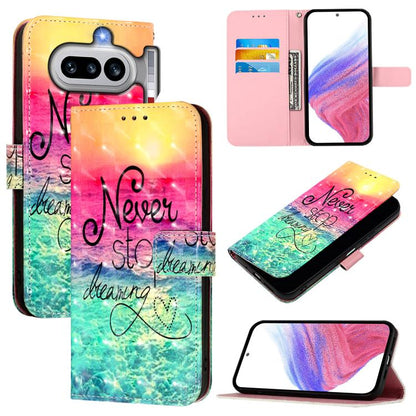 3D Painting Horizontal Flip Leather Phone Case, For Nothing Phone 4a Pro, For Nothing Phone 4a, For Nothing CMF Phone 1, For Nothing Phone 2a