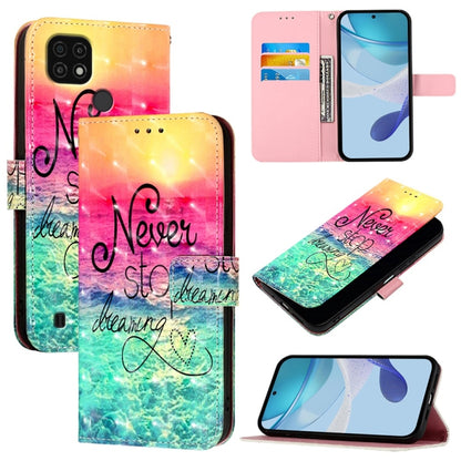 3D Painting Horizontal Flip Leather Phone Case, For Realme C20 / C11 2021 / C21, For Realme C21Y, For Realme C25 / C25s / C15 / C12 / 7i Global, For Realme 8 4G / 8 Pro 4G, For Realme GT 5G / GT Neo 5G, For Realme C17 / 7i