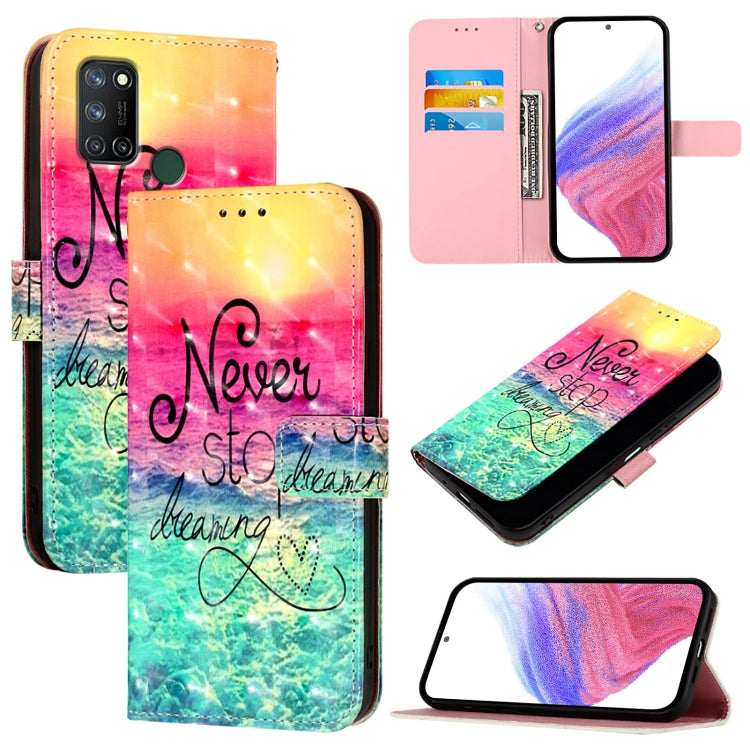 3D Painting Horizontal Flip Leather Phone Case, For Realme C20 / C11 2021 / C21, For Realme C21Y, For Realme C25 / C25s / C15 / C12 / 7i Global, For Realme 8 4G / 8 Pro 4G, For Realme GT 5G / GT Neo 5G, For Realme C17 / 7i
