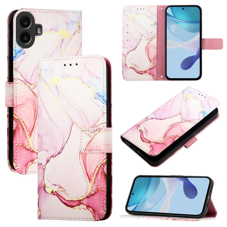 PT003 Marble Pattern Flip Leather Phone Case, For Nothing Phone 4a Pro, For Nothing Phone 4a, For Nothing CMF Phone 1, For Nothing Phone 2a