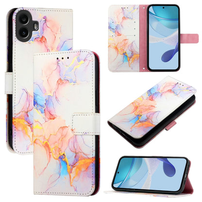 PT003 Marble Pattern Flip Leather Phone Case, For Nothing Phone 4a Pro, For Nothing Phone 4a, For Nothing CMF Phone 1, For Nothing Phone 2a