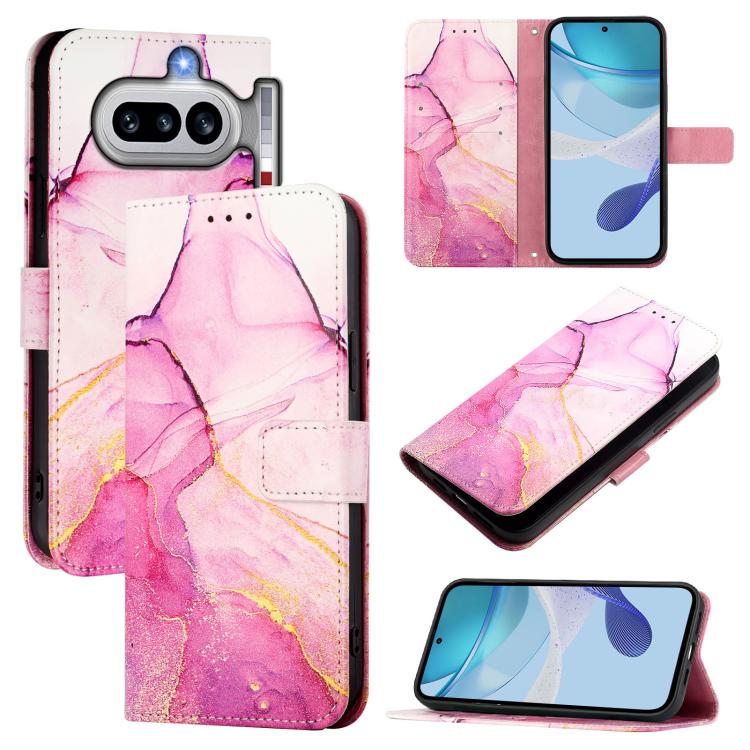 PT003 Marble Pattern Flip Leather Phone Case, For Nothing Phone 4a Pro, For Nothing Phone 4a, For Nothing CMF Phone 1, For Nothing Phone 2a