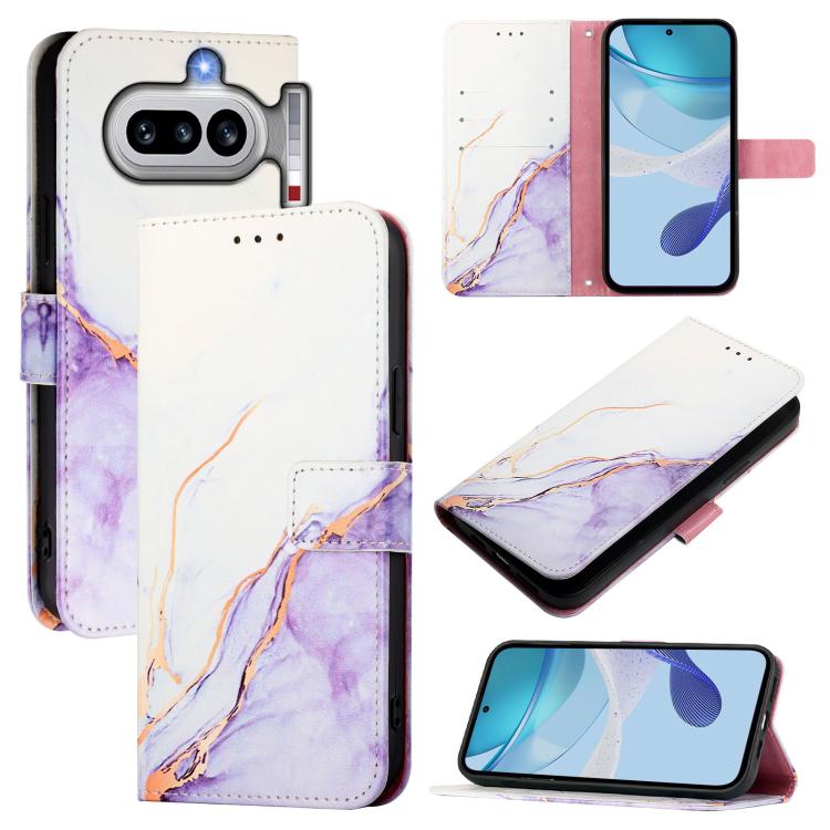 PT003 Marble Pattern Flip Leather Phone Case, For Nothing Phone 4a Pro, For Nothing Phone 4a, For Nothing CMF Phone 1, For Nothing Phone 2a
