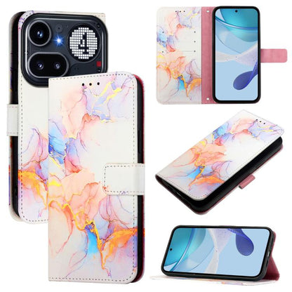 PT003 Marble Pattern Flip Leather Phone Case, For Nothing Phone 4a Pro, For Nothing Phone 4a, For Nothing CMF Phone 1, For Nothing Phone 2a