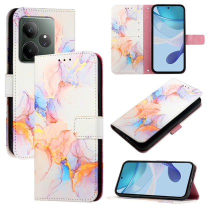 PT003 Marble Pattern Flip Leather Phone Case, For Realme 16 Pro+ 5G, For Realme 16 Pro 5G, For Realme C71 4G India / Note 70 4G, For Realme C85 5G / 15x 5G India, For Realme P4 Pro 5G, For Realme P4, For Realme 15T 5G Global                            ...