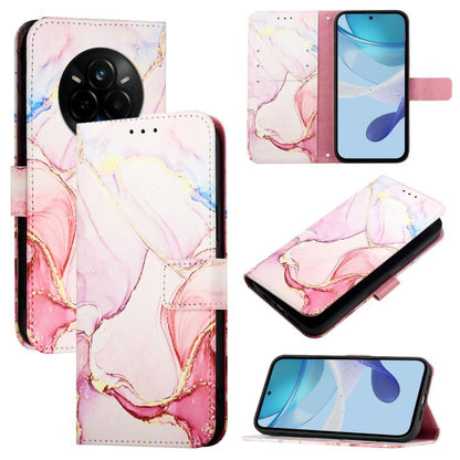 PT003 Marble Pattern Flip Leather Phone Case, For Realme 16 Pro+ 5G, For Realme 16 Pro 5G, For Realme C71 4G India / Note 70 4G, For Realme C85 5G / 15x 5G India, For Realme P4 Pro 5G, For Realme P4, For Realme 15T 5G Global                            ...