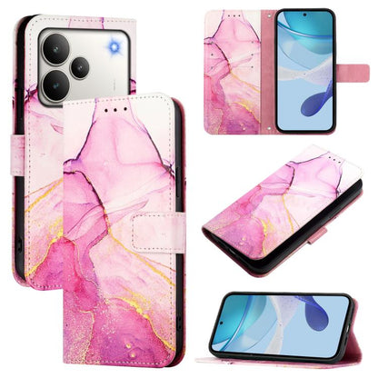 PT003 Marble Pattern Flip Leather Phone Case, For Realme 16 Pro+ 5G, For Realme 16 Pro 5G, For Realme C71 4G India / Note 70 4G, For Realme C85 5G / 15x 5G India, For Realme P4 Pro 5G, For Realme P4, For Realme 15T 5G Global                            ...