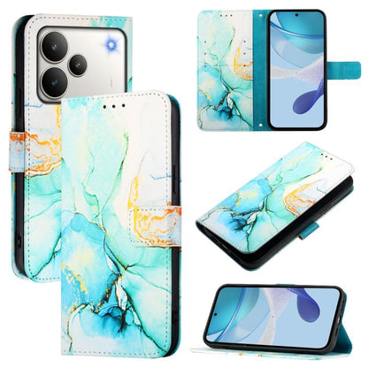 PT003 Marble Pattern Flip Leather Phone Case, For Realme 16 Pro+ 5G, For Realme 16 Pro 5G, For Realme C71 4G India / Note 70 4G, For Realme C85 5G / 15x 5G India, For Realme P4 Pro 5G, For Realme P4, For Realme 15T 5G Global                            ...