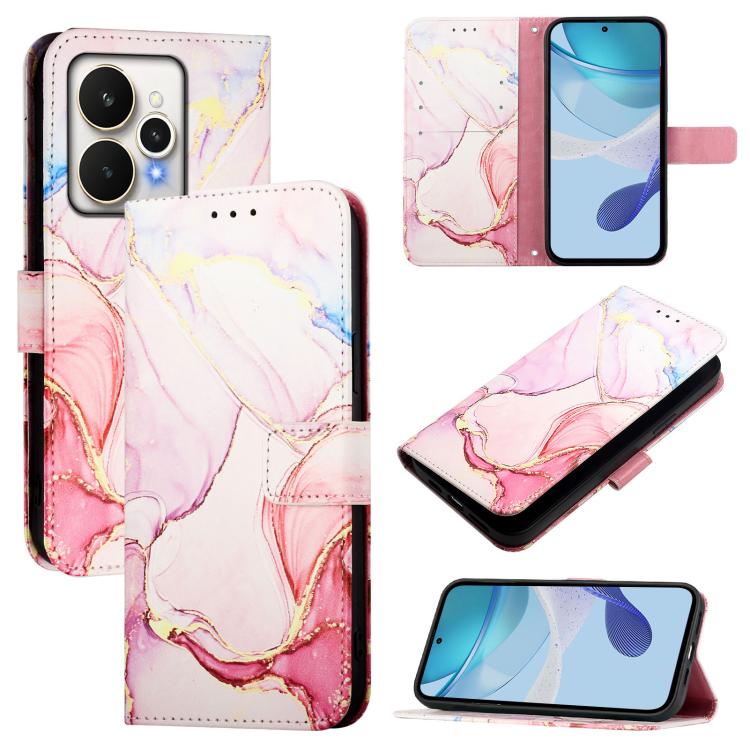 PT003 Marble Pattern Flip Leather Phone Case, For Realme 16 Pro+ 5G, For Realme 16 Pro 5G, For Realme C71 4G India / Note 70 4G, For Realme C85 5G / 15x 5G India, For Realme P4 Pro 5G, For Realme P4, For Realme 15T 5G Global                            ...