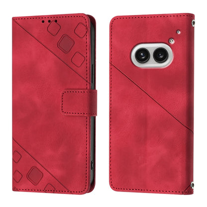 Skin-feel Embossed Leather Phone Case, For Nothing Phone 4a Pro, For Nothing Phone 4a, For Nothing CMF Phone 1, For Nothing Phone 2a