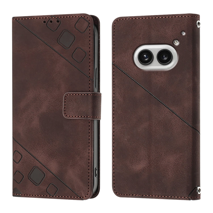 Skin-feel Embossed Leather Phone Case, For Nothing Phone 4a Pro, For Nothing Phone 4a, For Nothing CMF Phone 1, For Nothing Phone 2a