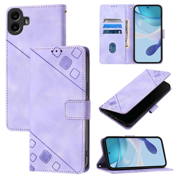 Skin-feel Embossed Leather Phone Case, For Nothing Phone 4a Pro, For Nothing Phone 4a, For Nothing CMF Phone 1, For Nothing Phone 2a