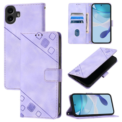 Skin-feel Embossed Leather Phone Case, For Nothing Phone 4a Pro, For Nothing Phone 4a, For Nothing CMF Phone 1, For Nothing Phone 2a