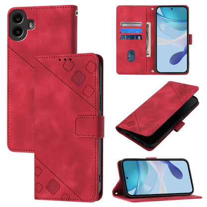 Skin-feel Embossed Leather Phone Case, For Nothing Phone 4a Pro, For Nothing Phone 4a, For Nothing CMF Phone 1, For Nothing Phone 2a