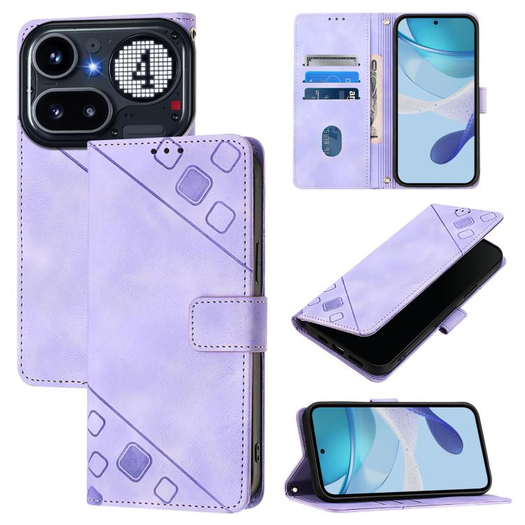 Skin-feel Embossed Leather Phone Case, For Nothing Phone 4a Pro, For Nothing Phone 4a, For Nothing CMF Phone 1, For Nothing Phone 2a