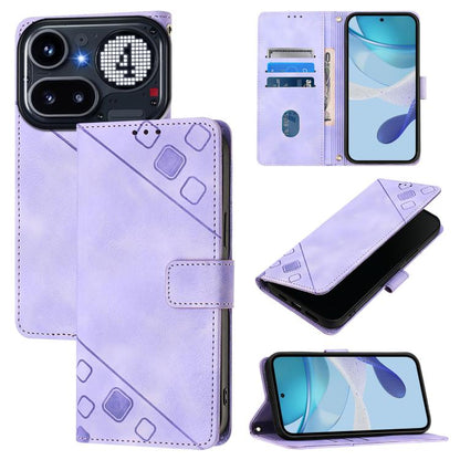 Skin-feel Embossed Leather Phone Case, For Nothing Phone 4a Pro, For Nothing Phone 4a, For Nothing CMF Phone 1, For Nothing Phone 2a
