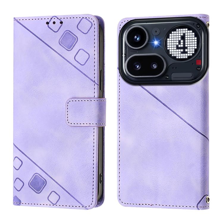 Skin-feel Embossed Leather Phone Case, For Nothing Phone 4a Pro, For Nothing Phone 4a, For Nothing CMF Phone 1, For Nothing Phone 2a
