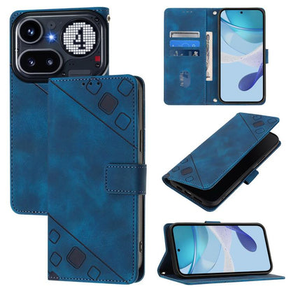 Skin-feel Embossed Leather Phone Case, For Nothing Phone 4a Pro, For Nothing Phone 4a, For Nothing CMF Phone 1, For Nothing Phone 2a