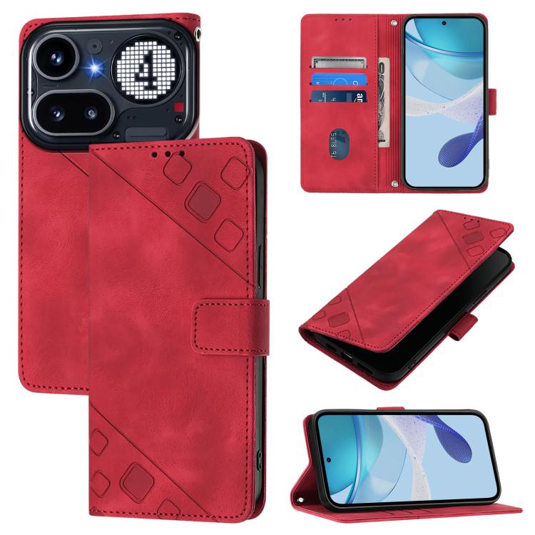 Skin-feel Embossed Leather Phone Case, For Nothing Phone 4a Pro, For Nothing Phone 4a, For Nothing CMF Phone 1, For Nothing Phone 2a