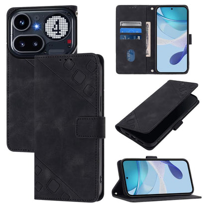 Skin-feel Embossed Leather Phone Case, For Nothing Phone 4a Pro, For Nothing Phone 4a, For Nothing CMF Phone 1, For Nothing Phone 2a