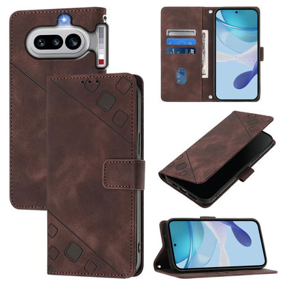 Skin-feel Embossed Leather Phone Case, For Nothing Phone 4a Pro, For Nothing Phone 4a, For Nothing CMF Phone 1, For Nothing Phone 2a