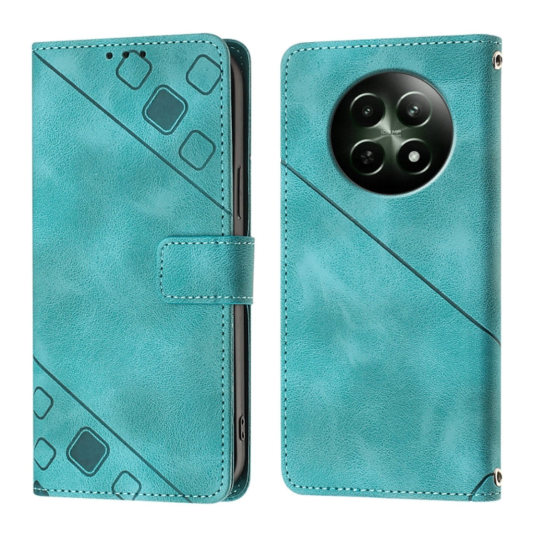 Skin-feel Embossed Leather Phone Case, For Realme 14 5G Global / P3 5G India, For Realme 14 Pro+ 5G, For Realme 14 Pro 5G, For Realme GT 7 Pro 5G, For Realme 13 Pro 5G / 13 Pro+ 5G, For Realme GT 6 5G Global, For Realme GT 6T 5G Global                 ...
