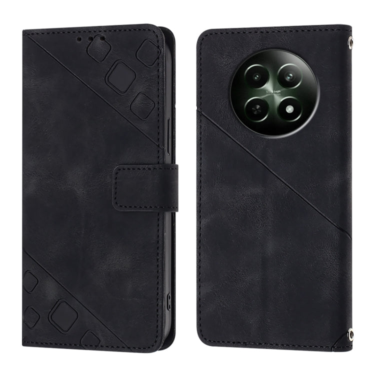 Skin-feel Embossed Leather Phone Case, For Realme 14 5G Global / P3 5G India, For Realme 14 Pro+ 5G, For Realme 14 Pro 5G, For Realme GT 7 Pro 5G, For Realme 13 Pro 5G / 13 Pro+ 5G, For Realme GT 6 5G Global, For Realme GT 6T 5G Global                 ...