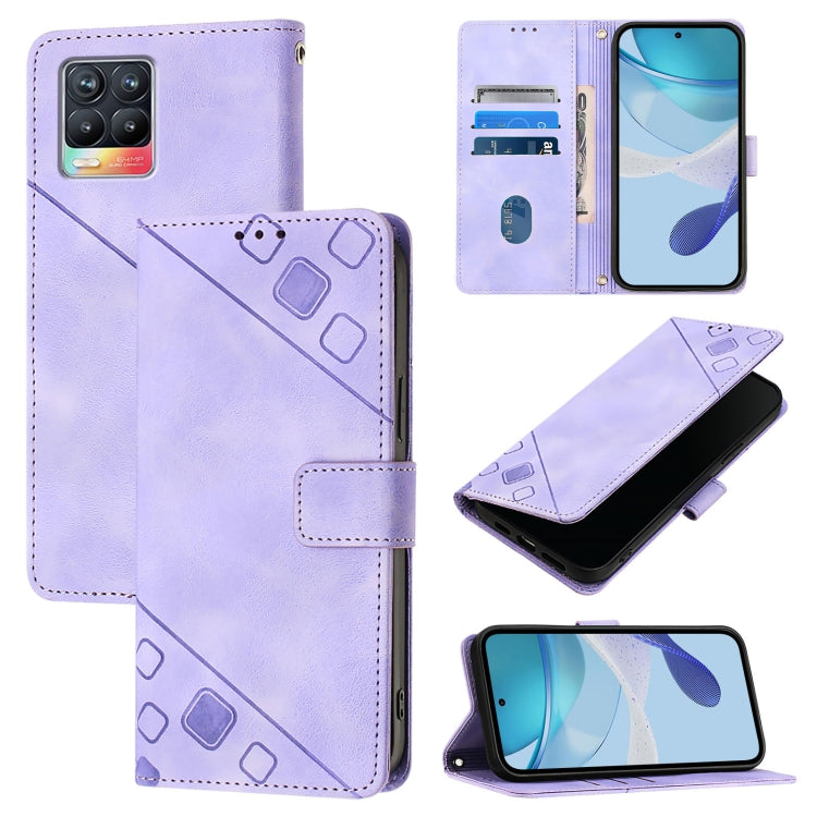 Skin-feel Embossed Leather Phone Case, For Realme 11 4G Global, For Realme GT5 240W / Realme GT5, For Realme Narzo 60 Pro Global, For Realme C65 4G Global, For Realme GT Neo 3T, For Realme Narzo 50 5G / Realme V23, For Realme 8 5G / Realme 9 5G India  ...