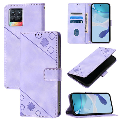 Skin-feel Embossed Leather Phone Case, For Realme 11 4G Global, For Realme GT5 240W / Realme GT5, For Realme Narzo 60 Pro Global, For Realme C65 4G Global, For Realme GT Neo 3T, For Realme Narzo 50 5G / Realme V23, For Realme 8 5G / Realme 9 5G India  ...