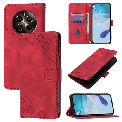 Skin-feel Embossed Leather Phone Case, For Realme 14 5G Global / P3 5G India, For Realme 14 Pro+ 5G, For Realme 14 Pro 5G, For Realme GT 7 Pro 5G, For Realme 13 Pro 5G / 13 Pro+ 5G, For Realme GT 6 5G Global, For Realme GT 6T 5G Global                 ...