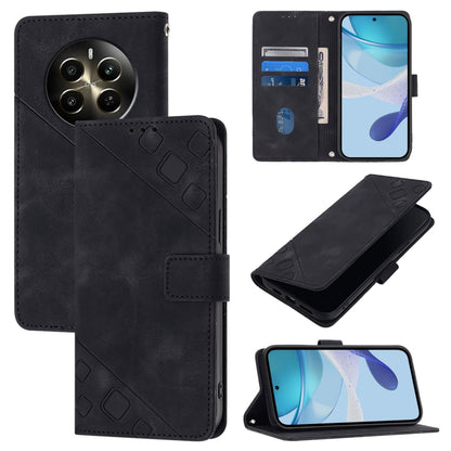 Skin-feel Embossed Leather Phone Case, For Realme 14 5G Global / P3 5G India, For Realme 14 Pro+ 5G, For Realme 14 Pro 5G, For Realme GT 7 Pro 5G, For Realme 13 Pro 5G / 13 Pro+ 5G, For Realme GT 6 5G Global, For Realme GT 6T 5G Global                 ...