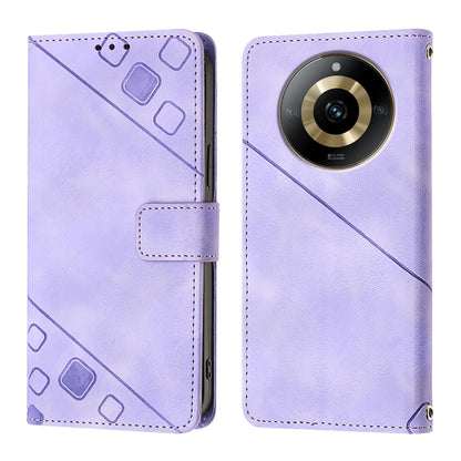 Skin-feel Embossed Leather Phone Case, For Realme 11 4G Global, For Realme GT5 240W / Realme GT5, For Realme Narzo 60 Pro Global, For Realme C65 4G Global, For Realme GT Neo 3T, For Realme Narzo 50 5G / Realme V23, For Realme 8 5G / Realme 9 5G India  ...