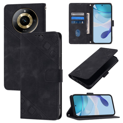 Skin-feel Embossed Leather Phone Case, For Realme 11 4G Global, For Realme GT5 240W / Realme GT5, For Realme Narzo 60 Pro Global, For Realme C65 4G Global, For Realme GT Neo 3T, For Realme Narzo 50 5G / Realme V23, For Realme 8 5G / Realme 9 5G India  ...
