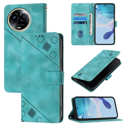 Skin-feel Embossed Leather Phone Case, For Realme 14 5G Global / P3 5G India, For Realme 14 Pro+ 5G, For Realme 14 Pro 5G, For Realme GT 7 Pro 5G, For Realme 13 Pro 5G / 13 Pro+ 5G, For Realme GT 6 5G Global, For Realme GT 6T 5G Global                 ...