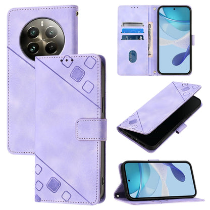 Skin-feel Embossed Leather Phone Case, For Realme 14 5G Global / P3 5G India, For Realme 14 Pro+ 5G, For Realme 14 Pro 5G, For Realme GT 7 Pro 5G, For Realme 13 Pro 5G / 13 Pro+ 5G, For Realme GT 6 5G Global, For Realme GT 6T 5G Global                 ...
