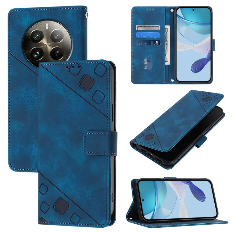 Skin-feel Embossed Leather Phone Case, For Realme 14 5G Global / P3 5G India, For Realme 14 Pro+ 5G, For Realme 14 Pro 5G, For Realme GT 7 Pro 5G, For Realme 13 Pro 5G / 13 Pro+ 5G, For Realme GT 6 5G Global, For Realme GT 6T 5G Global                 ...
