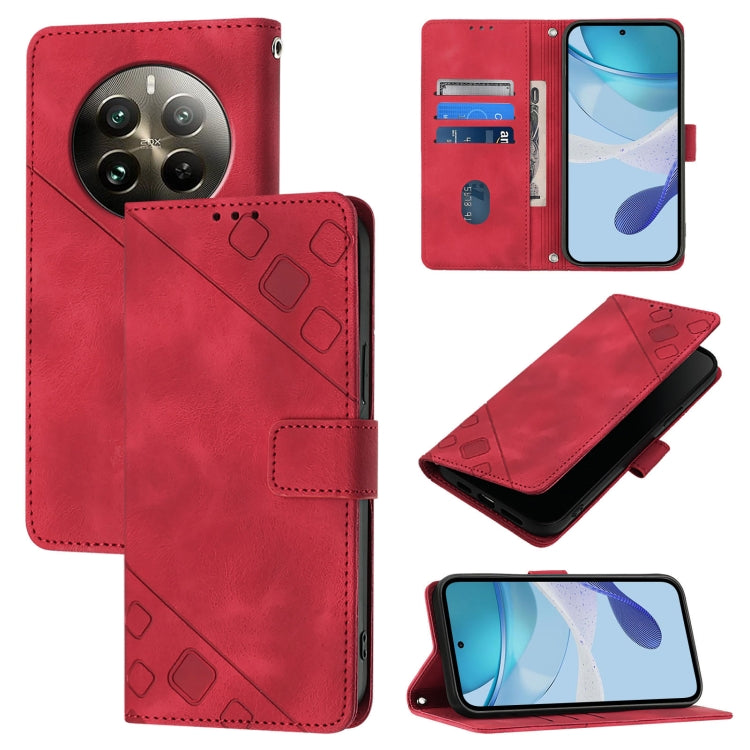 Skin-feel Embossed Leather Phone Case, For Realme 14 5G Global / P3 5G India, For Realme 14 Pro+ 5G, For Realme 14 Pro 5G, For Realme GT 7 Pro 5G, For Realme 13 Pro 5G / 13 Pro+ 5G, For Realme GT 6 5G Global, For Realme GT 6T 5G Global                 ...