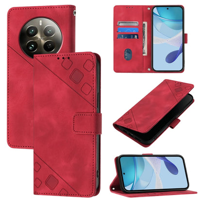 Skin-feel Embossed Leather Phone Case, For Realme 14 5G Global / P3 5G India, For Realme 14 Pro+ 5G, For Realme 14 Pro 5G, For Realme GT 7 Pro 5G, For Realme 13 Pro 5G / 13 Pro+ 5G, For Realme GT 6 5G Global, For Realme GT 6T 5G Global                 ...