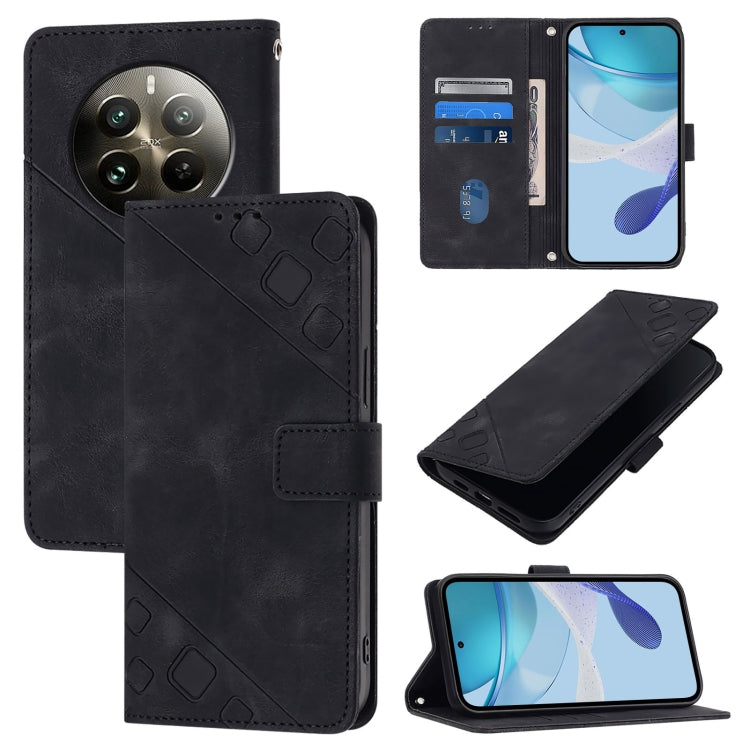 Skin-feel Embossed Leather Phone Case, For Realme 14 5G Global / P3 5G India, For Realme 14 Pro+ 5G, For Realme 14 Pro 5G, For Realme GT 7 Pro 5G, For Realme 13 Pro 5G / 13 Pro+ 5G, For Realme GT 6 5G Global, For Realme GT 6T 5G Global                 ...