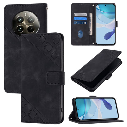 Skin-feel Embossed Leather Phone Case, For Realme 14 5G Global / P3 5G India, For Realme 14 Pro+ 5G, For Realme 14 Pro 5G, For Realme GT 7 Pro 5G, For Realme 13 Pro 5G / 13 Pro+ 5G, For Realme GT 6 5G Global, For Realme GT 6T 5G Global                 ...
